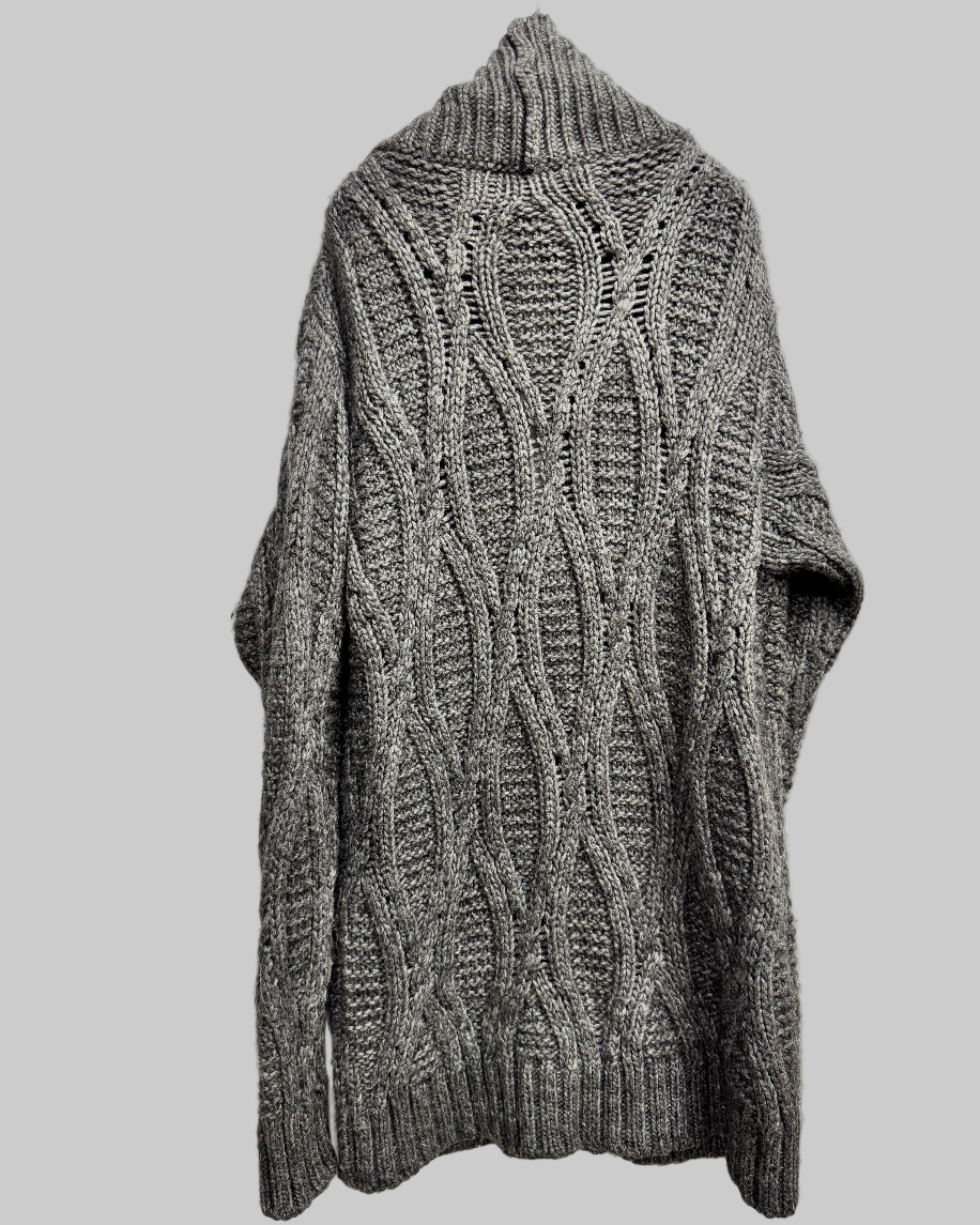 D&G (Dolce & Gabbana) Men's Chunky Wool Cable-Knit Cardigan back