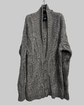 D&G (Dolce & Gabbana) Men's Chunky Wool Cable-Knit Cardigan front