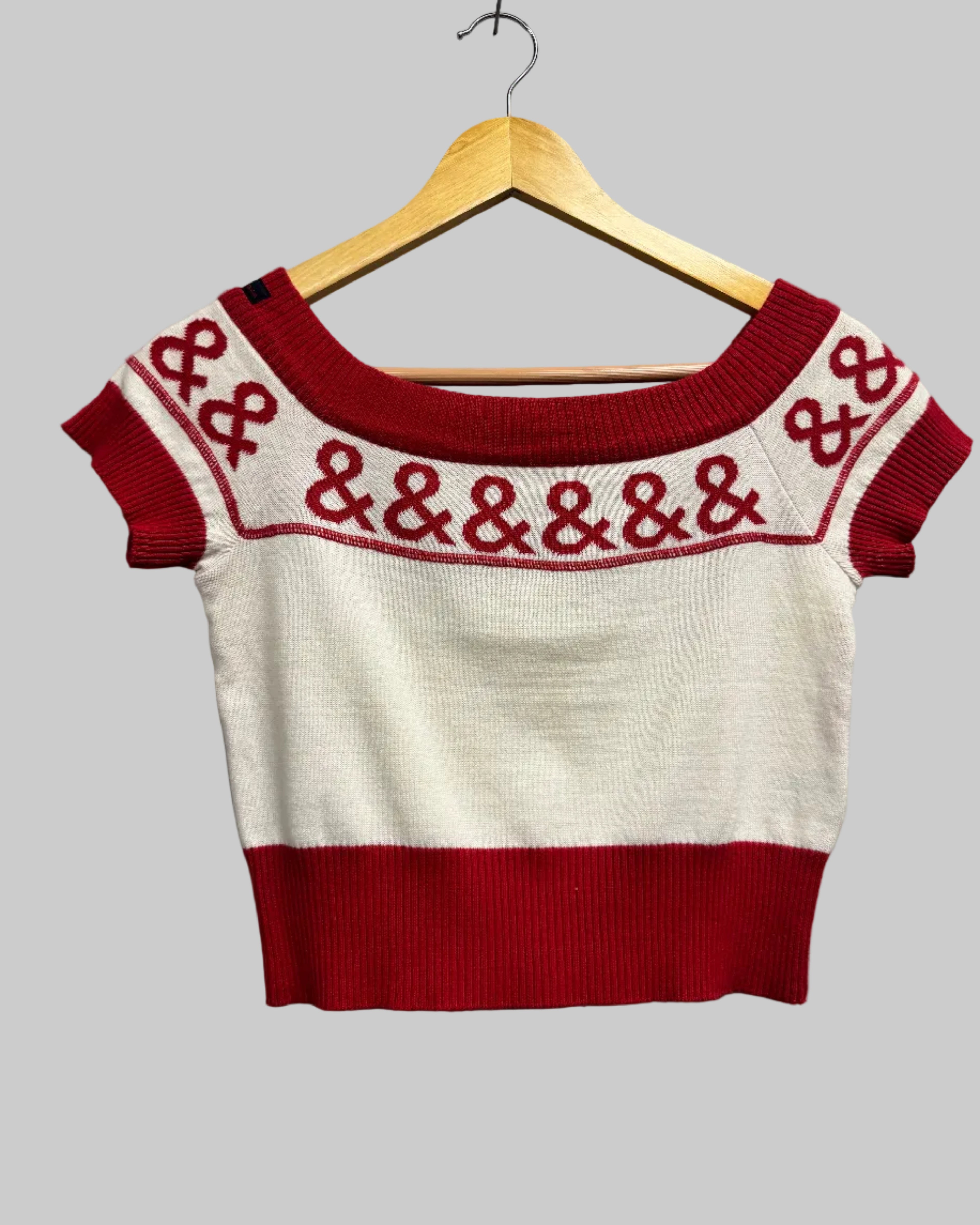 D&G Vintage "&" Monogram Off-Shoulder Knit back