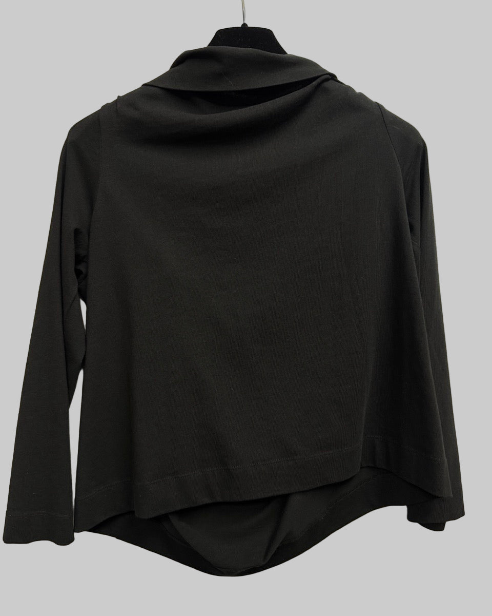 Dries van Noten  Women’s Black Cotton Top with Special Collar Back
