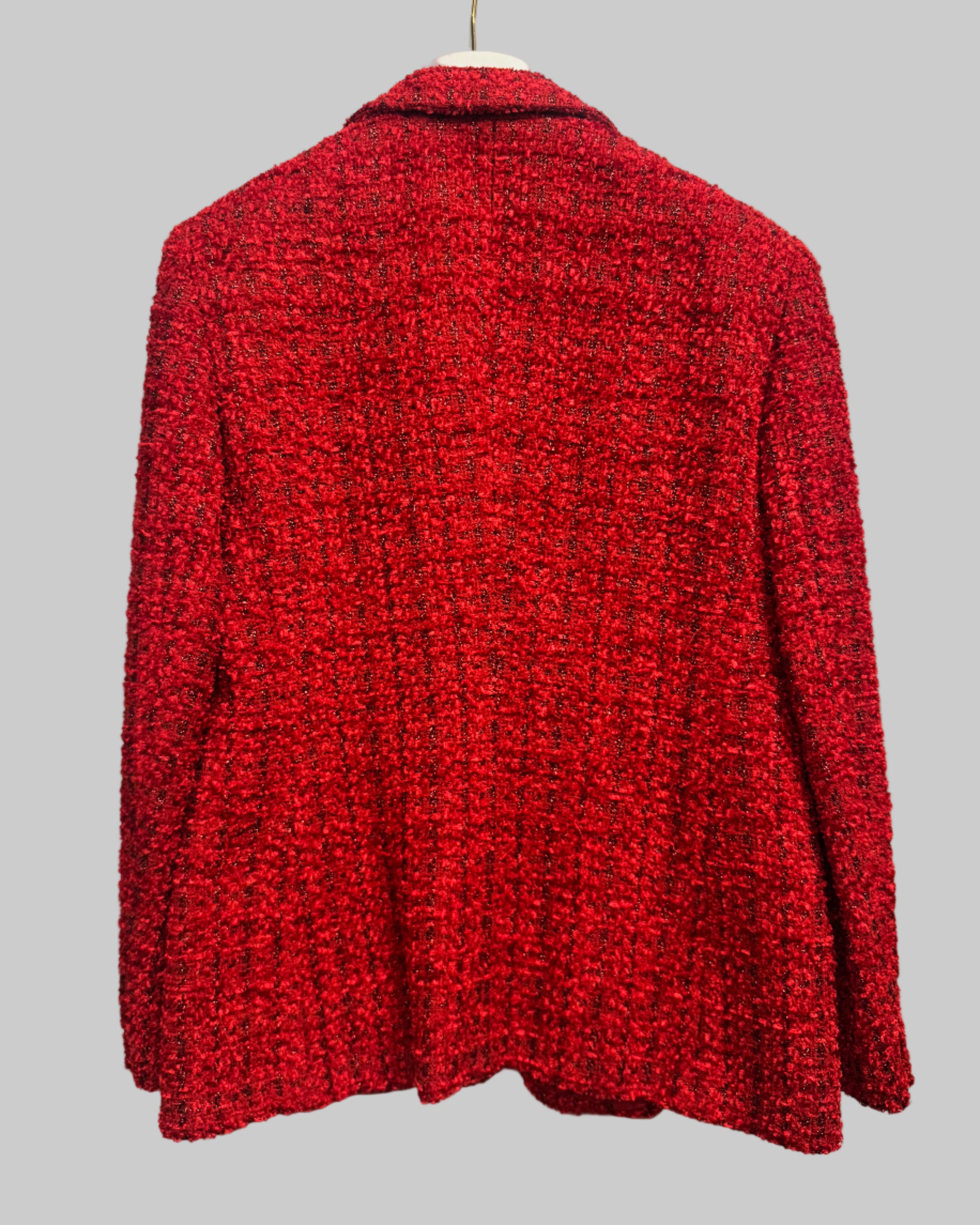 Escada Red Blazer Back Wool
