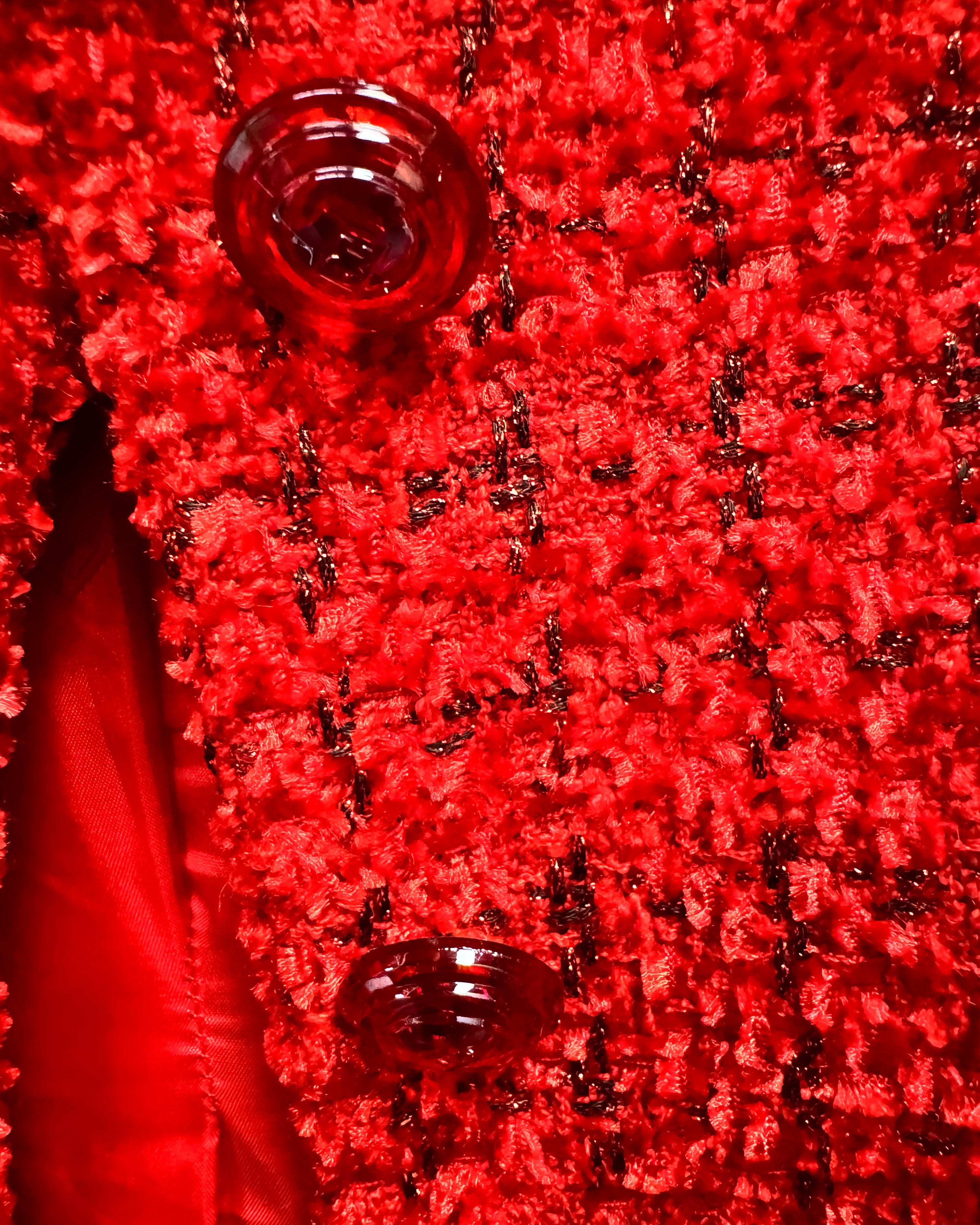 Escada Red Blazer Buttons