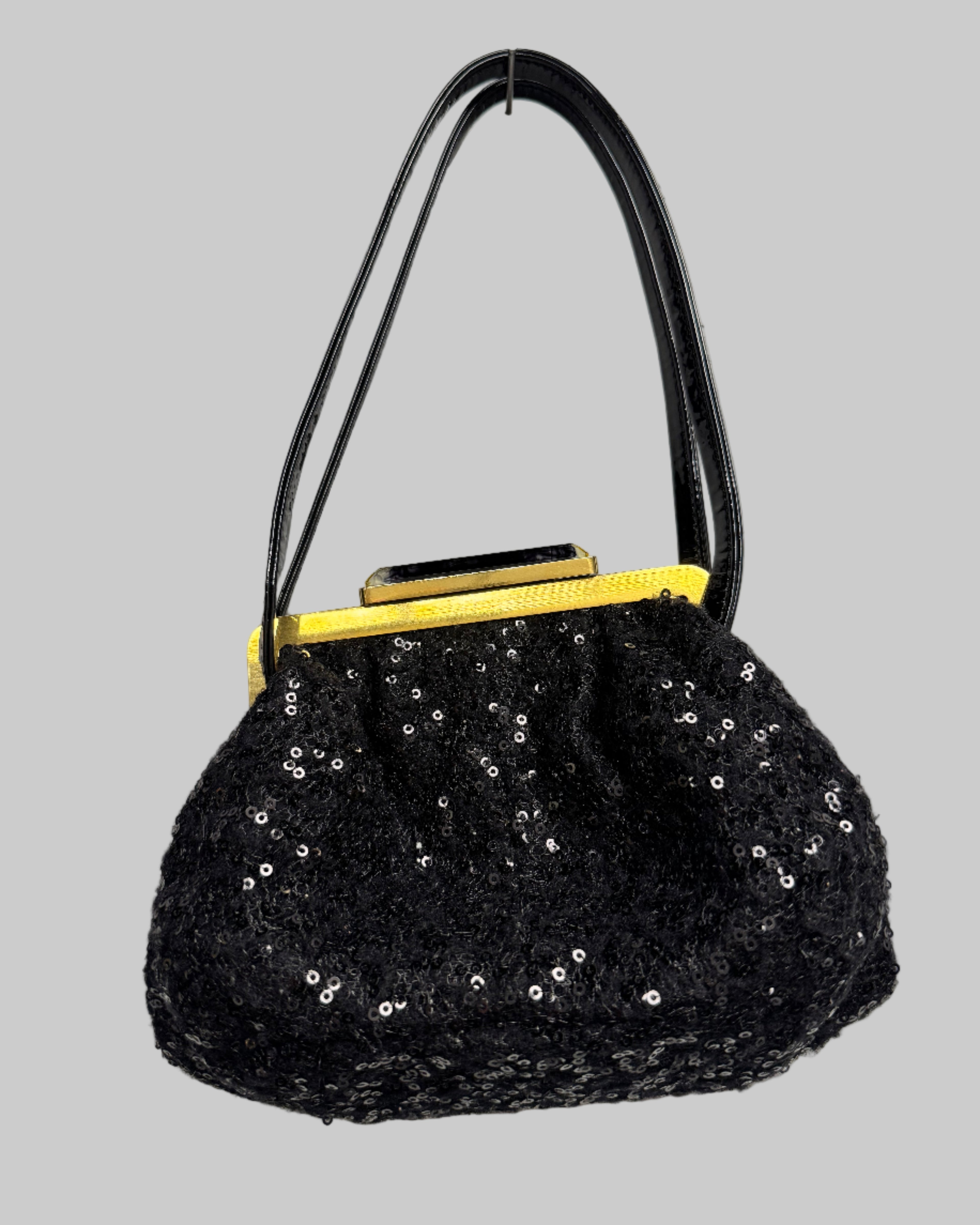Kenzo  👜 Item: Women's Black Sequin Frame Bag / Evening Pouch bag back