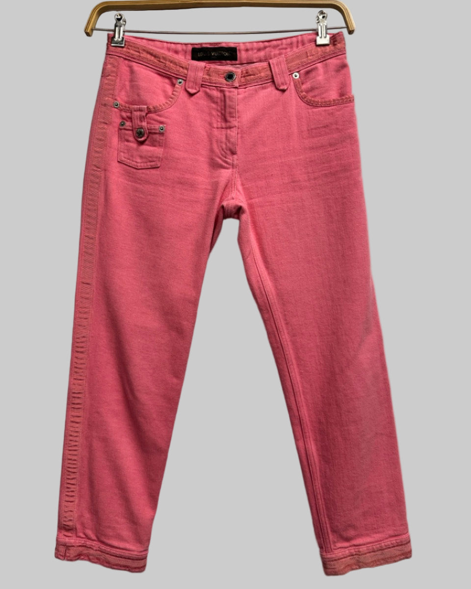 Louis Vuitton  Rose Denim Jeans Front