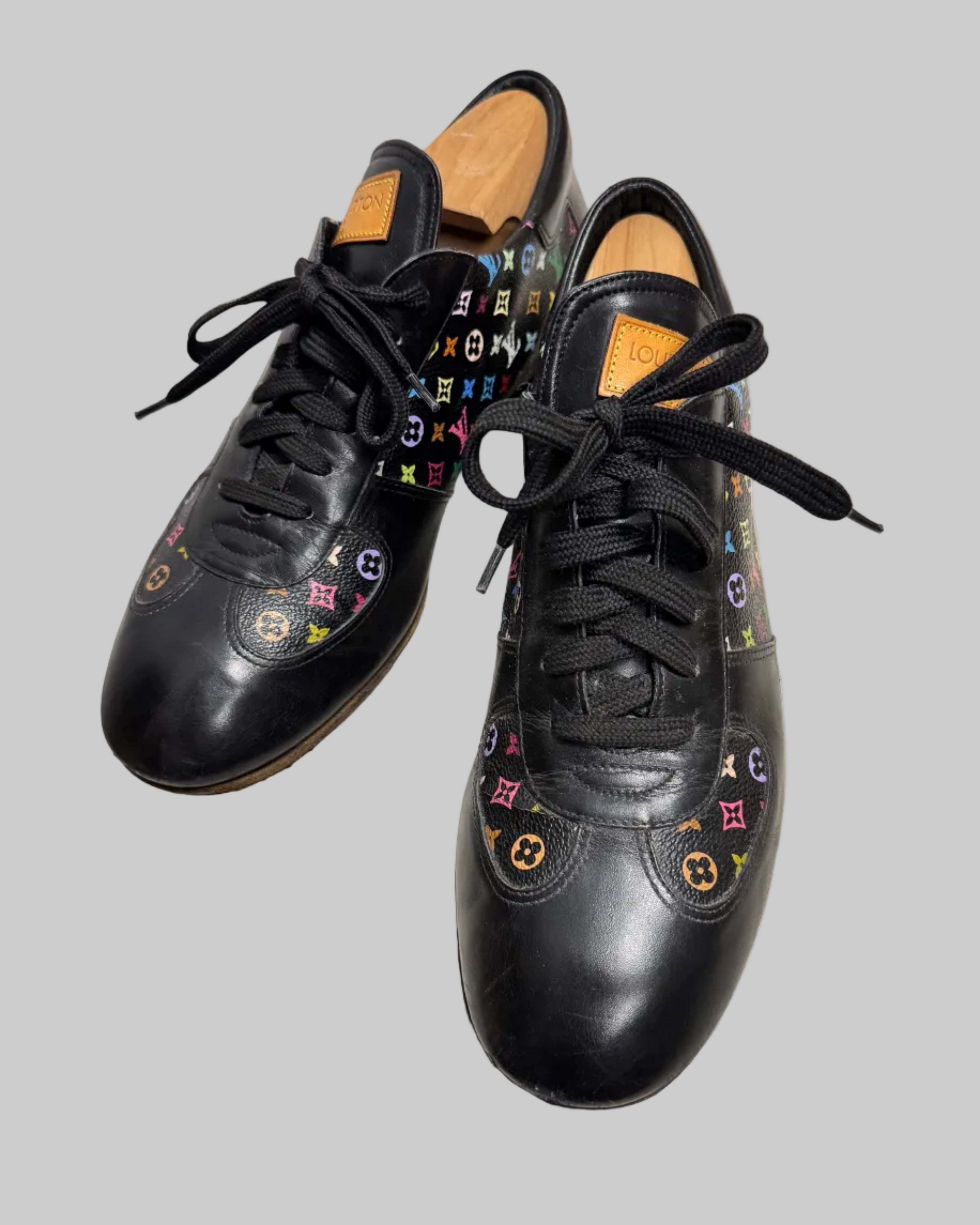 Louis Vuitton x Takashi Murakami Black Multicolore Sneakers 2