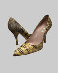 Prada Vintage Snakeskin Effect Pointed Heels – Size 38 front