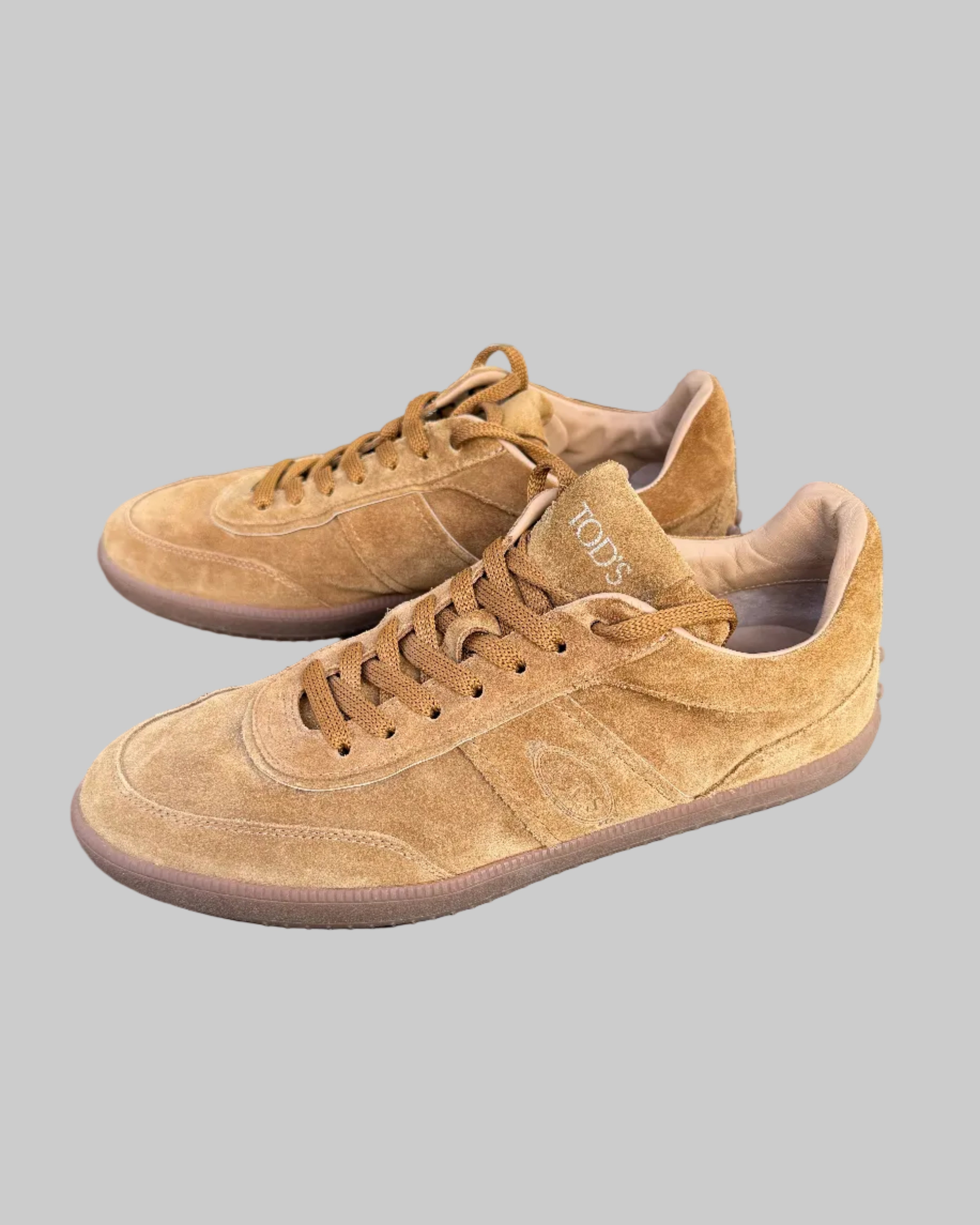 Tod's Camel Suede Low-Top Sneakers side 