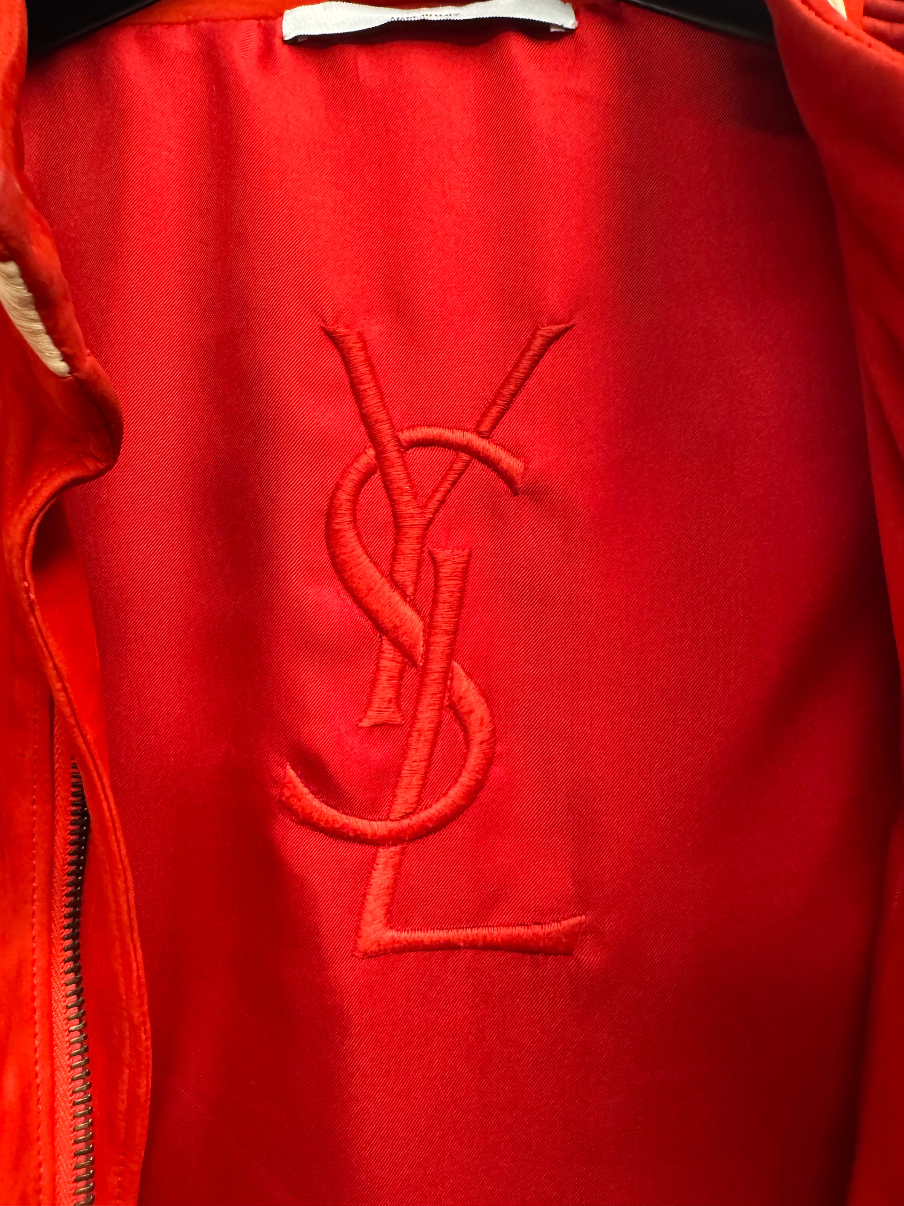 Yves Saint Laurent  Rare Red Suede Jacket YSL
