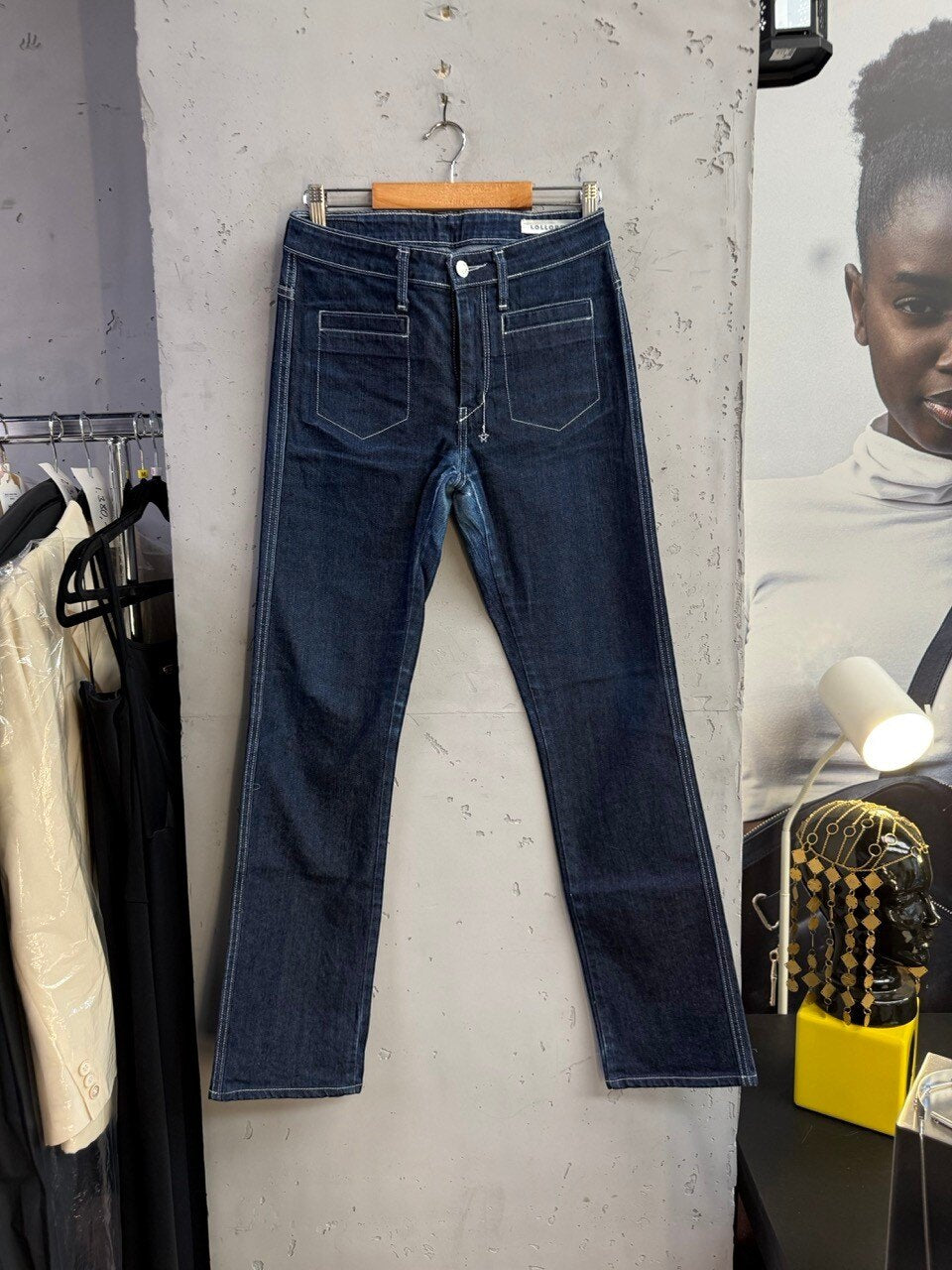 18th Amendment Lollobrigida jeans in dark indigo, front view