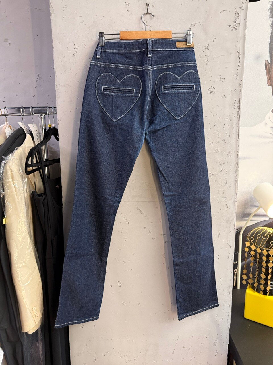 18th Amendment jeans, heart shaped back pockets