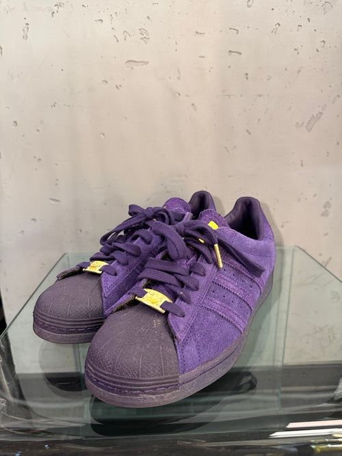 Adidas x Kader Sylla Superstar ADV in dark purple, front view