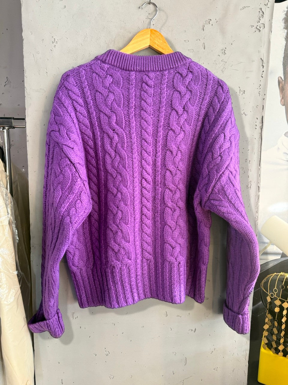 Ami Paris purple sweater, back view