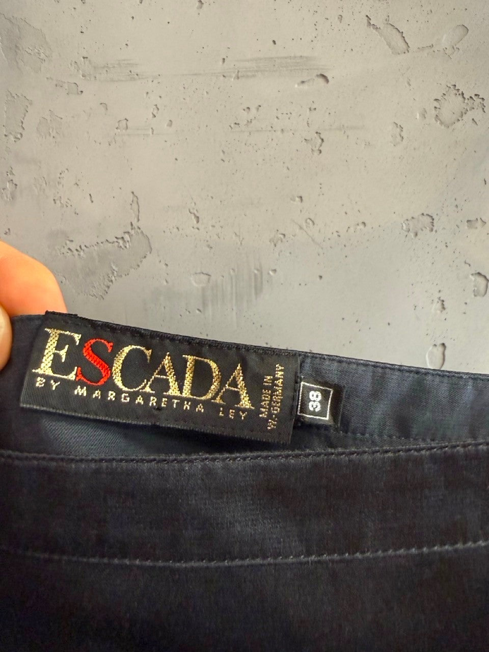 BERLIN VINTAGE CORNER black spaghetti strap camisole top by Escada by Margaretha Ley, made in Germany, size 38