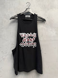 BERLIN VINTAGE CORNER black cotton tank top with rhinestone Versace Jeans Couture logo