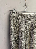 BERLIN VINTAGE CORNER black and white textured tweed-like pattern trousers with pockets