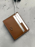 BERLIN VINTAGE CORNER brown textured leather cardholder with multiple slots and subtle CD logo.