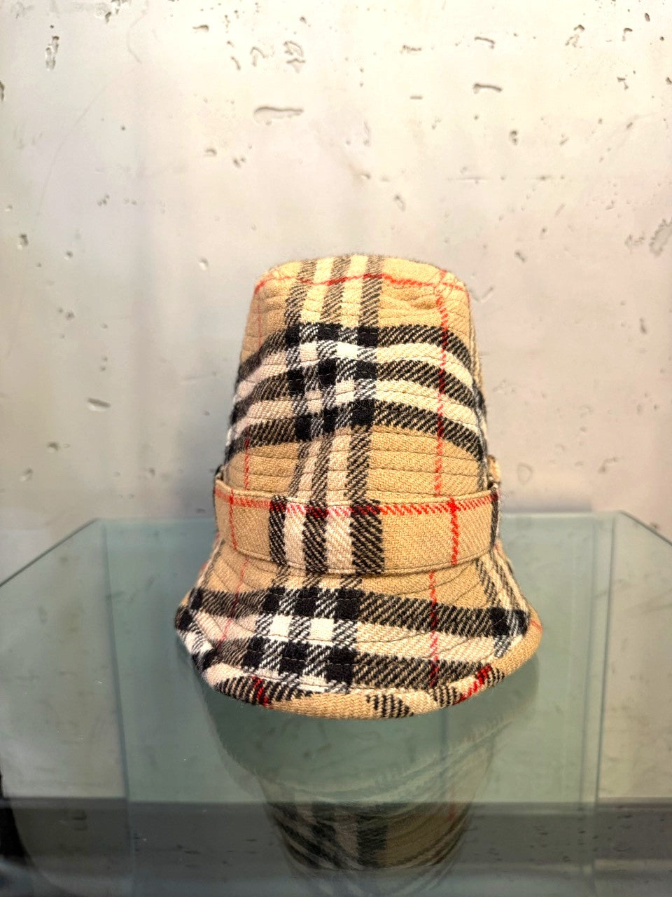 Burberrys Vintage Nova Check Wool Bucket Hat, back