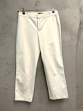 BERLIN VINTAGE CORNER cream cotton twill trousers with straight leg and five-pocket design.