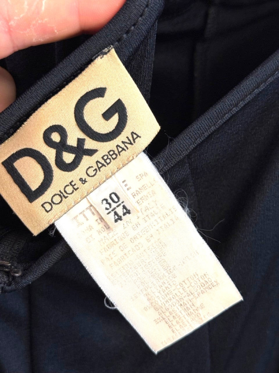 BERLIN VINTAGE CORNER D&G Dolce & Gabbana black mini dress interior brand label and size tag
