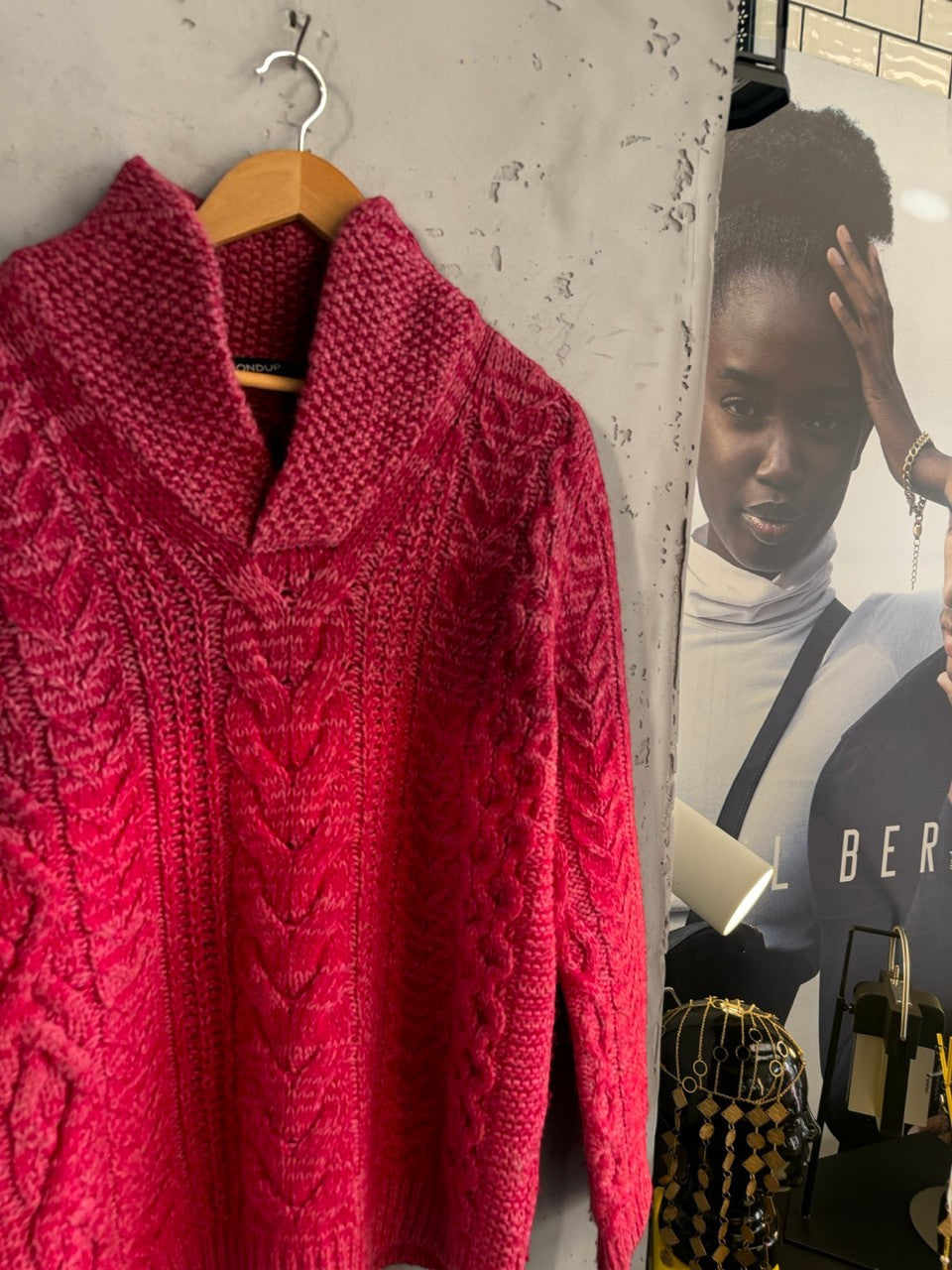 Dondup shawl collar sweater, collar detail