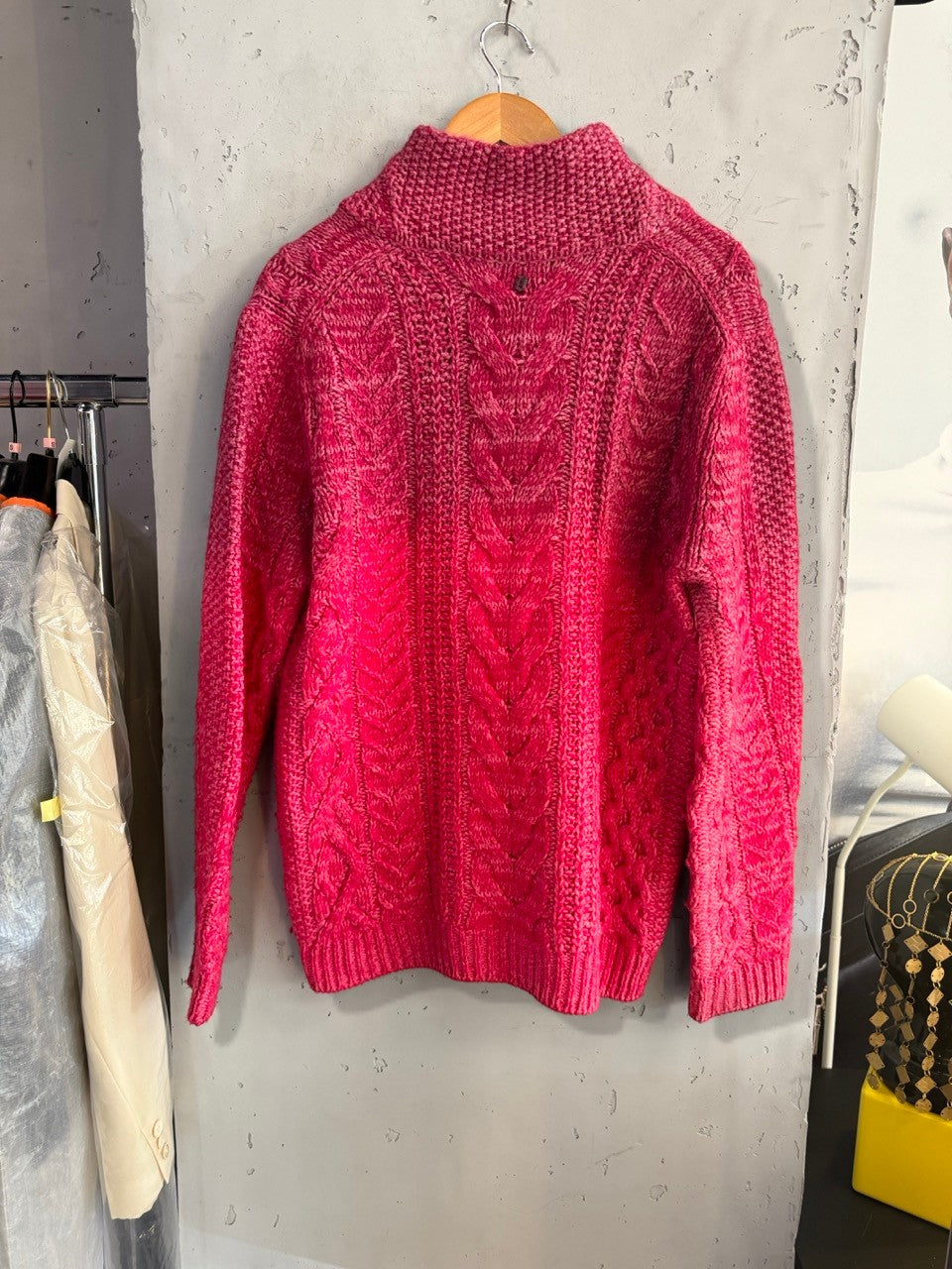 Dondup shawl collar sweater, back view