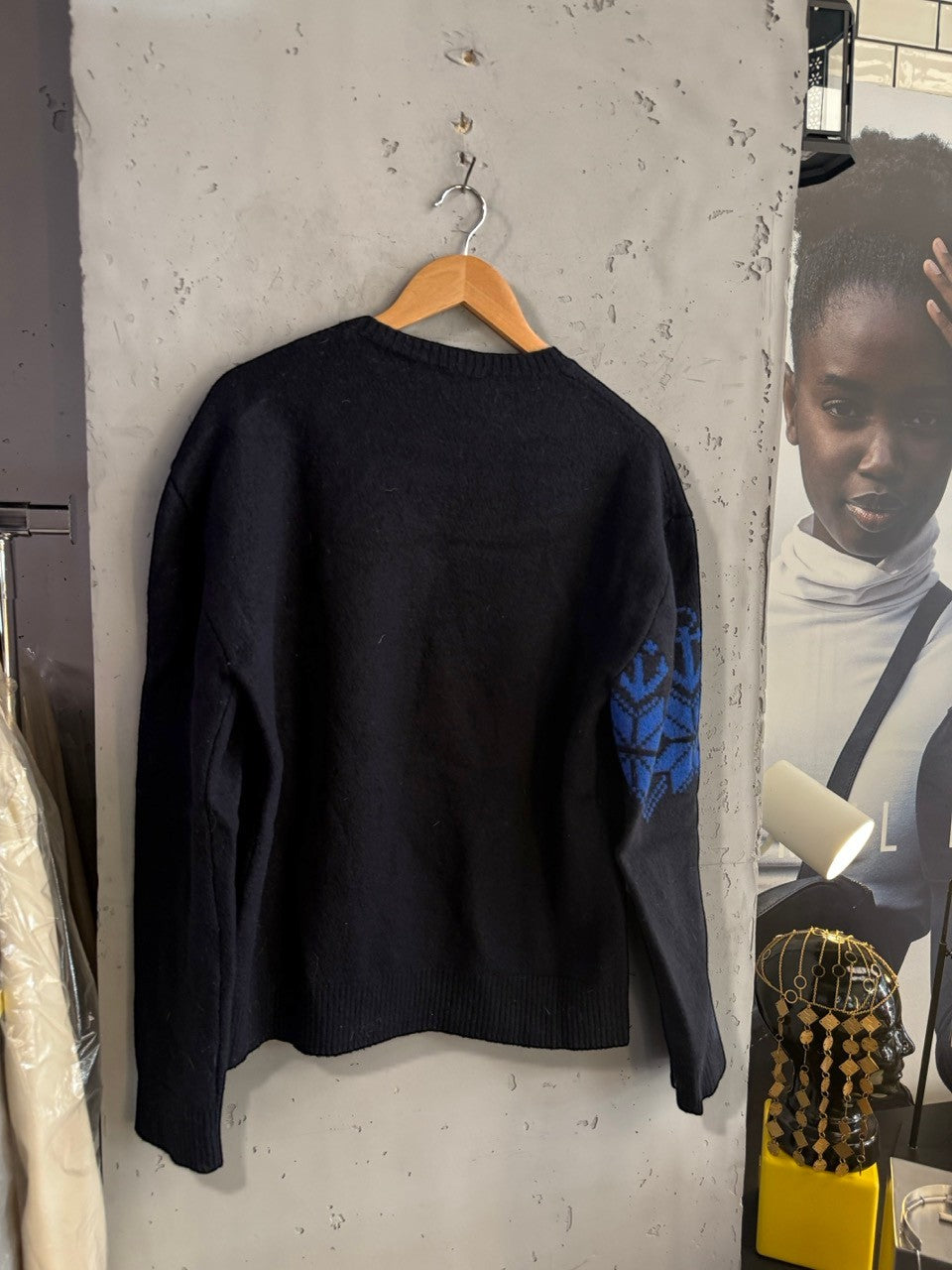 Etro navy knit sweater, view 2