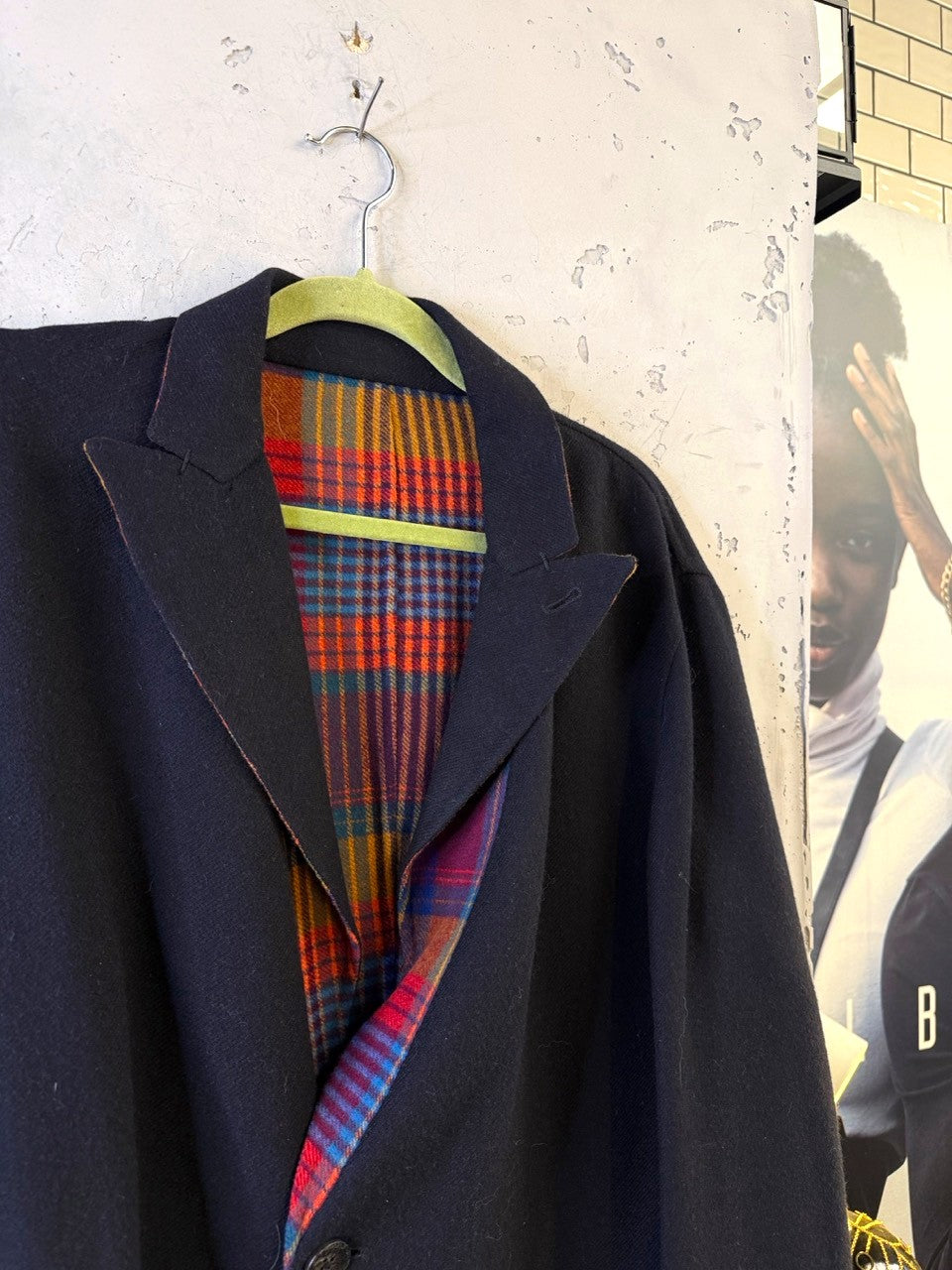 Etro reversible coat, lapel detail