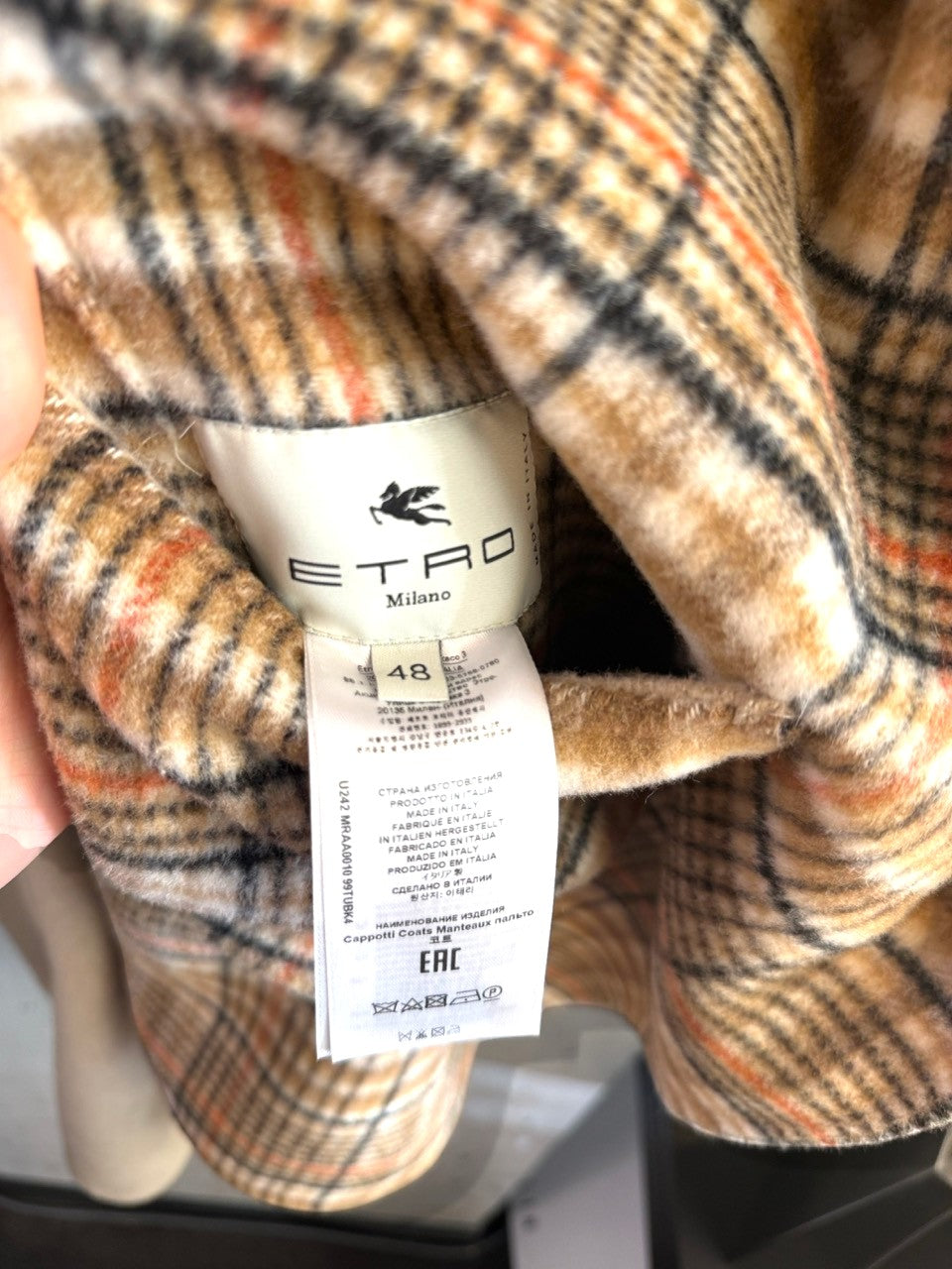 Etro Milano label, made in Italy