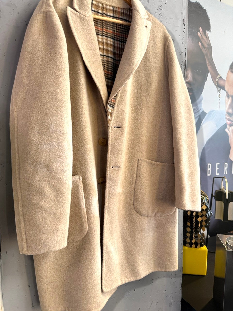 Etro reversible coat, camel side, view 3