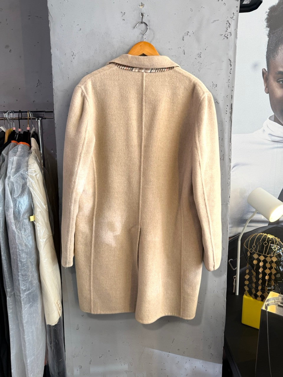 Etro reversible coat, camel side, back view