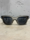 BERLIN VINTAGE CORNER grey textured frame sunglasses with dark lenses, unisex style.