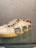 Gucci Ace Mystic Cat Leather Sneakers, side with cat print