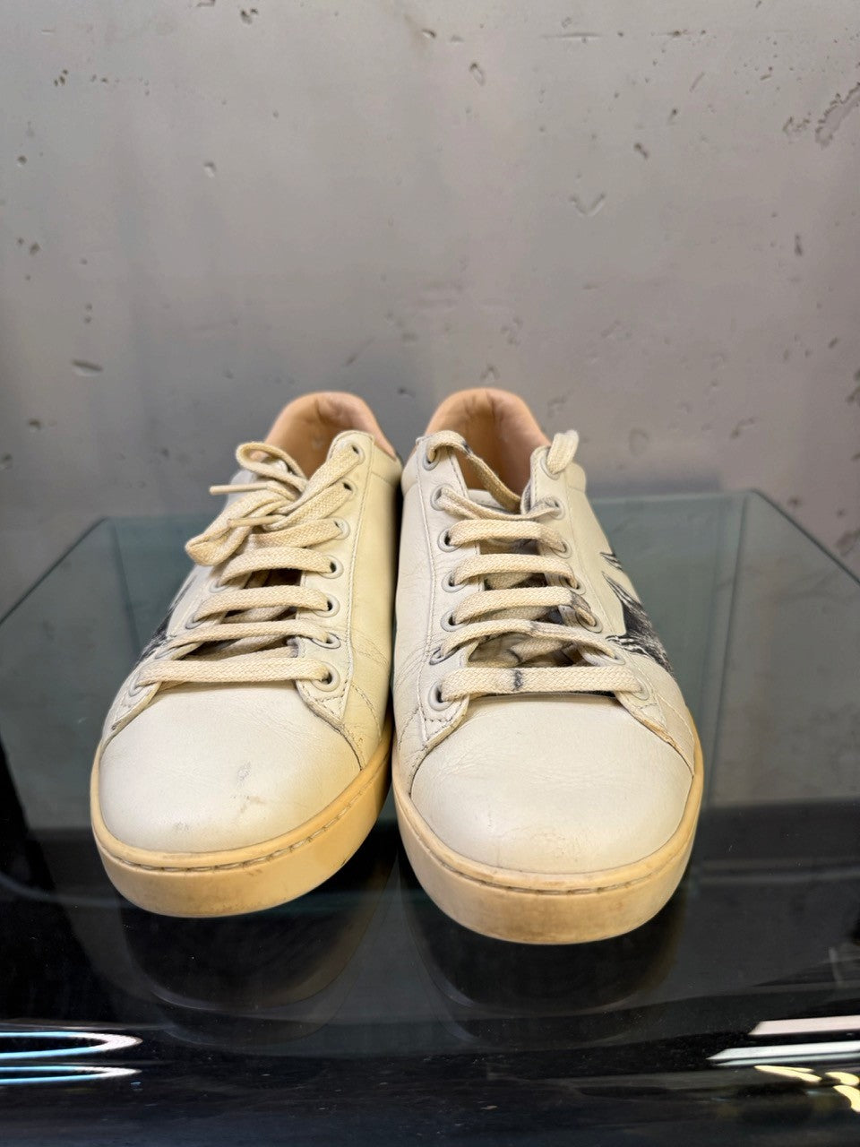 Gucci Ace Mystic Cat Leather Sneakers, toe box