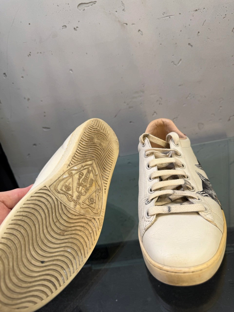 Gucci Ace Mystic Cat Leather Sneakers, sole