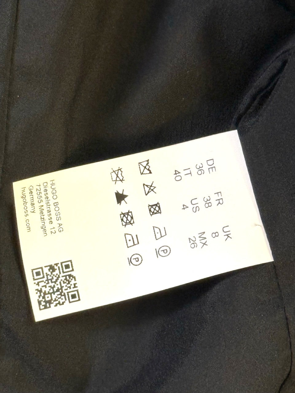 Hugo Boss Black Cropped Collarless Blazer