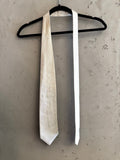 BERLIN VINTAGE CORNER light cream textured necktie. Subtle weave adds refined elegance to formal wear.