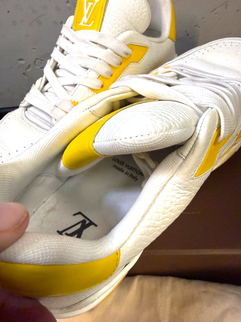 LV x Yayoi Kusama Trainer, insole made in Italy