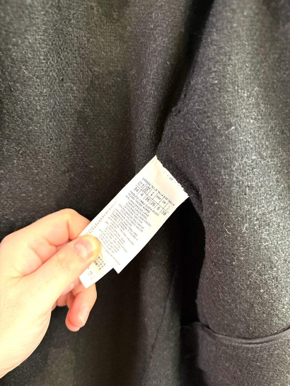 BERLIN VINTAGE CORNER Max Mara Weekend coat, interior care label