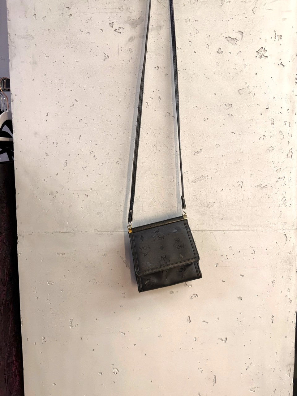 MCM Black Logo Crossbody Bag