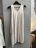 BERLIN VINTAGE CORNER MM6 Maison Margiela beige V-neck sleeveless dress with lace detailing.