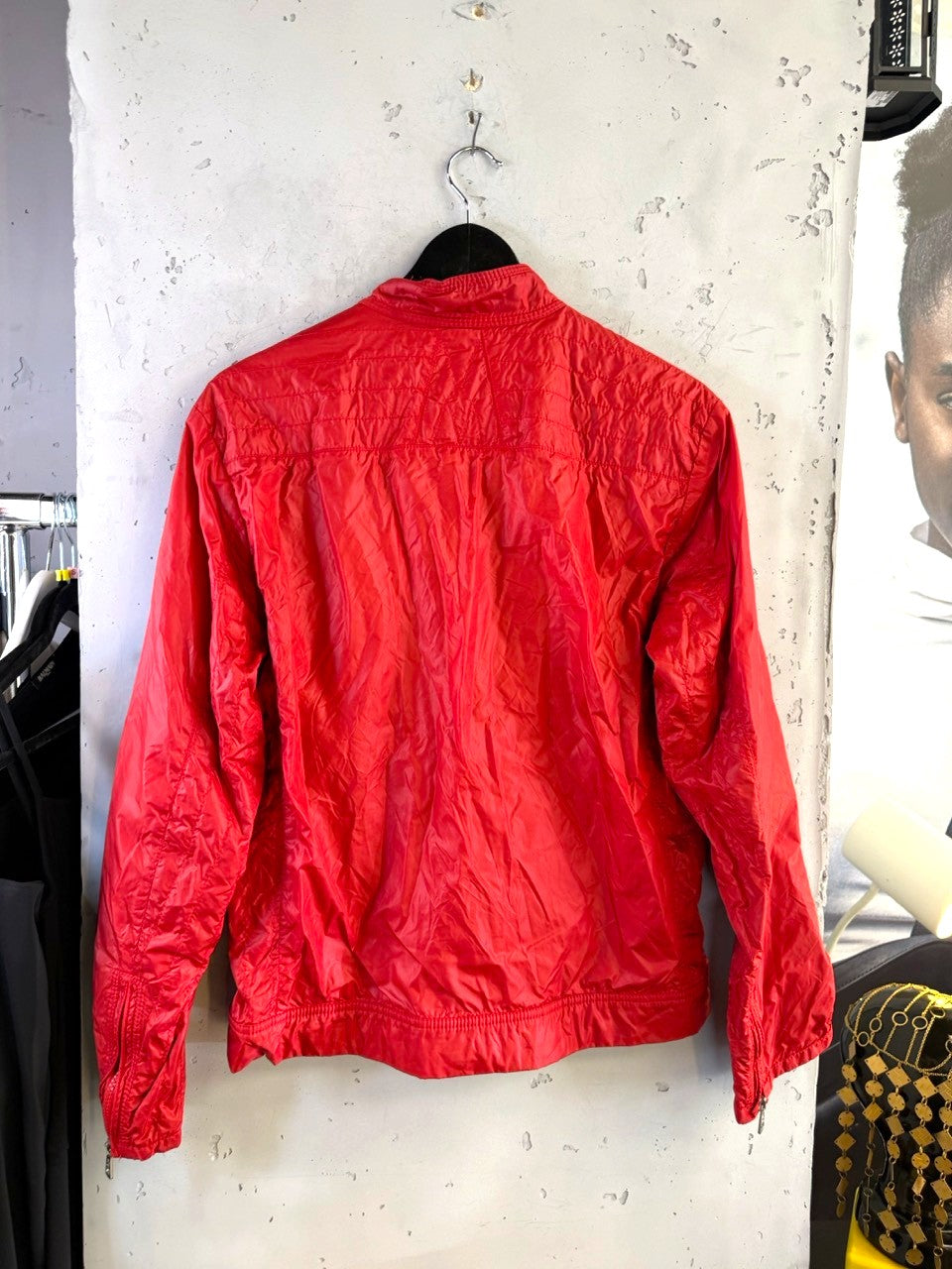Moncler Red Lightweight Nylon Jacket, back