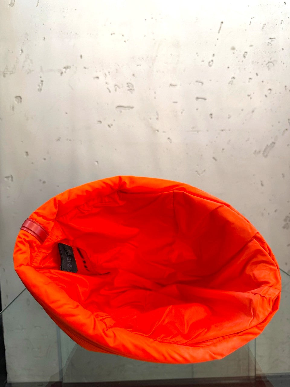 Prada Red Padded Nylon Hat, inside view