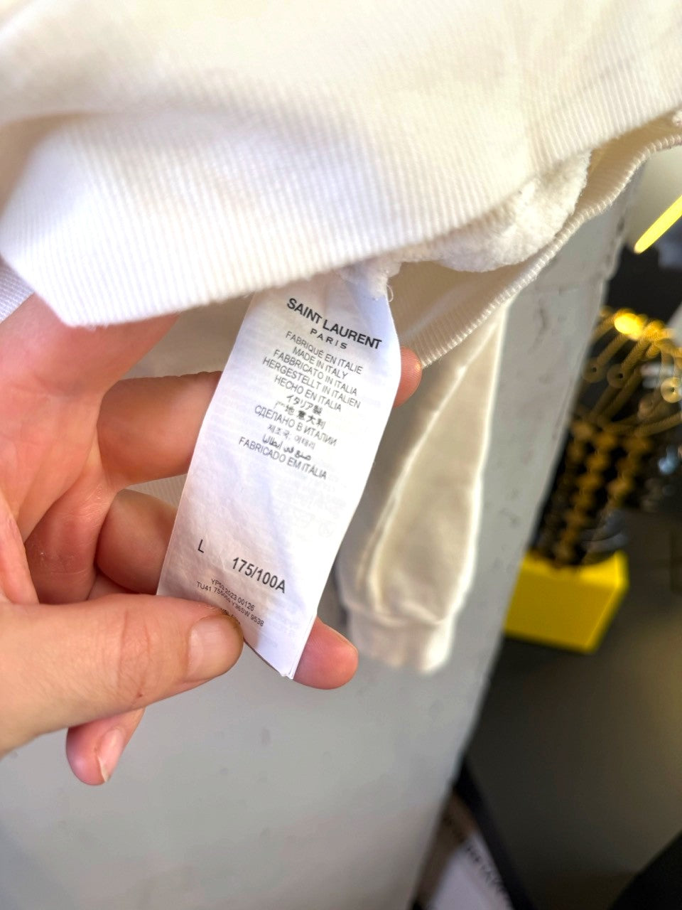 Saint Laurent hoodie, care label made in Italy