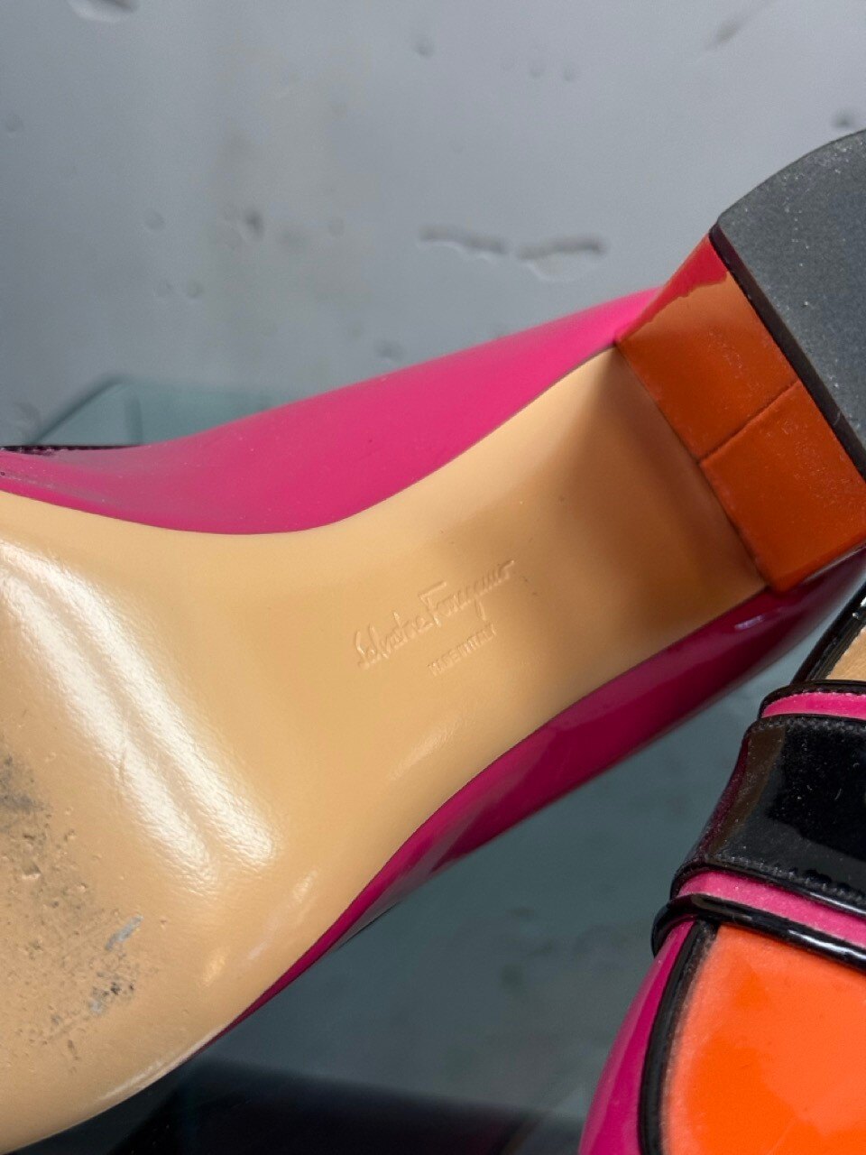Salvatore Ferragamo signature on the sole
