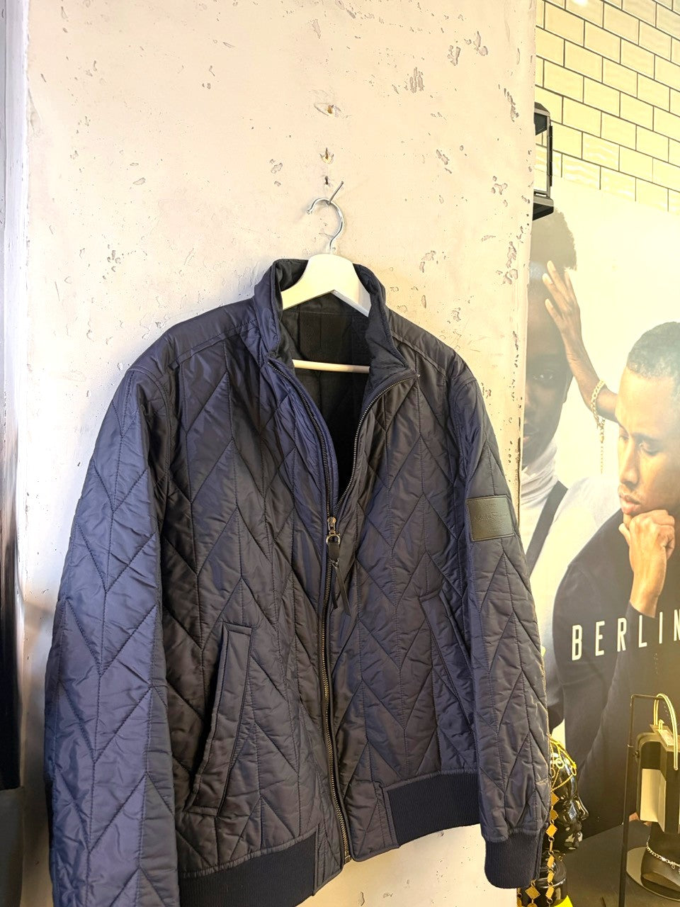 Salvatore Ferragamo quilted bomber jacket, side view