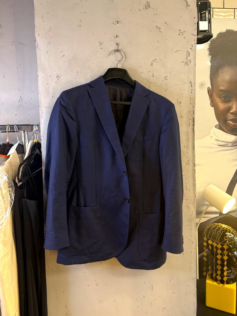 Z Zegna navy wool blazer, view 4