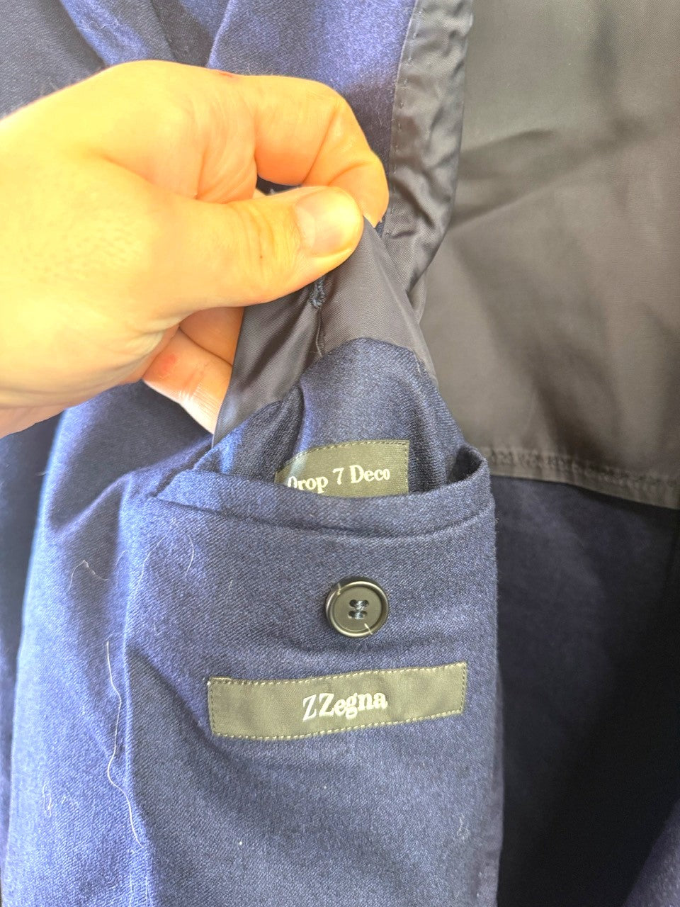 Z Zegna blazer, Drop 7 Deco label
