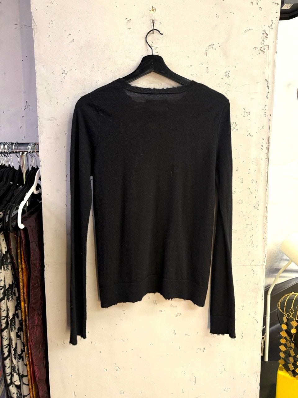 Zadig & Voltaire Black Cashmere Crew Neck Sweater