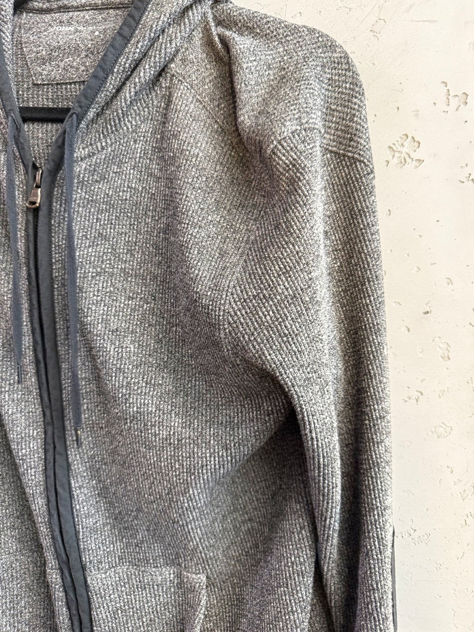 BERLIN VINTAGE CORNER John Varvatos hoodie, waffle knit and sleeve panel