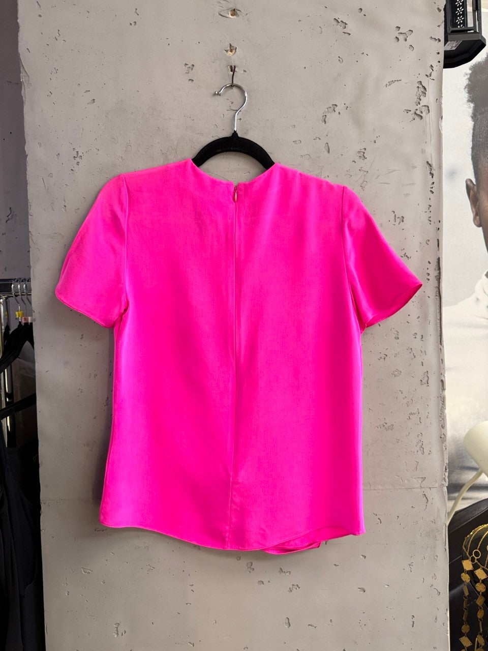 BERLIN VINTAGE CORNER Roksanda pink silk top, back view with concealed zip
